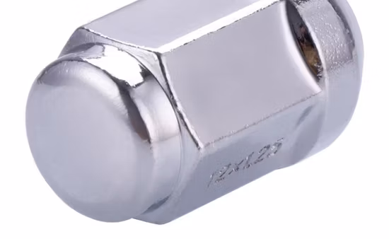 Гайка стального колеса с шестигранной головкой длиной 43,6 мм, длина 19, открытый конец